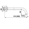 Cubito-N rameno k hlavové sprše, nástěnné 400 mm