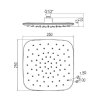 Ravak hlavová sprcha ABS čtvercová 983.10 250 mm, bílá