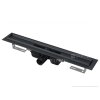 Žlab podlahový APZ1 pro perforovaný rošt 300 mm, boční odtok 50 mm, černá - mat