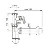 Sifon umyvadlový bez výpusti s přípojkou A43P 5/4" x 40 mm