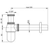 Sifon umyvadlový kovový bez výpusti A431 5/4" x 32 mm