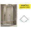 TLSAC sprchový kout s posuvnými dveřmi 900 (875-900 mm) profil:aluchrom, výplň:čiré sklo