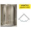 TLSR sprchový kout s posuvnými dveřmi 900 R550 (875-900 mm) profil:aluchrom, výplň:čiré sklo