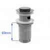 Klik-klak umyvadlová výpusť A391 malá krytka 5/4", výška 69 mm