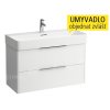Base skříňka se 2 zásuvkami pod umyvadlo Val 95 x 42 cm, bílá/mat