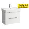 Base skříňka se 2 zásuvkami pod umyvadlo Val 75 x 42 cm, bílá/mat