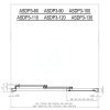 ASDP3-120/198 sprchové dveře černá/transparent