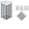 BLRV2K sprchový kout BLRV2K-120 (1180-1200mm) profil:lesk, výplň:transparent