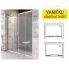 BLDP4 sprchové dveře BLDP4-150 (1470-1490mm) profil:satin, výplň:transparent