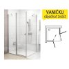 CRV2 sprchový kout CRV2-90 (880-900mm)  profil:satin, výplň:transparent