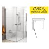 CRV1 sprchový kout CRV1-90 (880-900mm) profil:satin, výplň:transparent