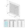 Větrací mřížka VMK se síťovinou - krytka bílá 150 x 150 mm