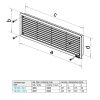 Větrací mřížka VMD dveřní bílá 400 x 130 mm (balení 2 ks)