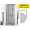 LLDO1 sprchové dveře jednokřídlé do niky LLDO1/1000 (975-1005mm), profil:brillant, výplň:intimglass