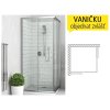 LLS2 sprchový kout s posuvnými dveřmi LLS2/1000 x 800 (975-990 x 775-790mm), profil:brillant, výplň:transparent