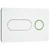 Tlačítko ovládací Jika PL8 Dual Flush bílé/zelený kroužek
