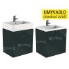 Twins skříňka se zásuvkou pod umyvadlo 60 cm matná černá