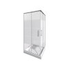 Lyra plus sprchový kout čtvercový 90 x 90 cm (880-900 mm) profil:bílý, výplň:Stripy/PERLA