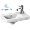 Cubito umývátko asymetrické 45 x 25 cm pravé, s otvorem pro baterii, bílé/PERLA