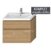Komplet Cubito skříňka se 2 zásuvkami s umyvadlem 85 x 48,5 cm, dub