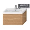 Komplet Cubito skříňka s 1 zásuvkou s umyvadlem 85 x 48,5 cm, dub