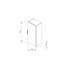 Cube skříňka střední 34,5 x 75 x 25 cm bílá, úchytka chrom