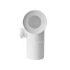 Dopojení k WC - koleno 90° s přípojkou 110 mm, levé, bílé