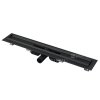Žlab podlahový APZ101 LOW pro perforovaný rošt 950 mm, boční odtok 40 mm, černý - mat