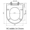 Chrome UNI sedátko 02A se zpomalovacím mechanismem, bílé