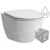 Laufen Pro klozet závěsný 53 cm kapotovaný bílý, WC PACK se sedátkem SLIM Slowclose