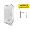Lyra plus sprchový kout čtvercový 80 x 80 cm (780-800 mm) profil:bílý výplň:Stripy/PERLA
