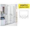 TDN2 sprchové dveře dvoukřídlé TDN2/1100 (1060-1110mm) profil:brillant, výplň:transparent