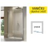 TLS2 sprchové dveře jednodílné, posuvné pravé 1000 (975-1025 mm) profil:aluchrom, výplň:čiré sklo