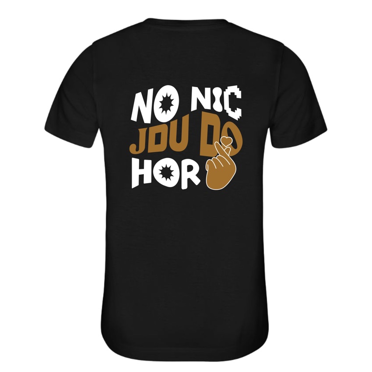 Dámské tričko NO NIC, JDU DO HOR černé, potisk na zádech