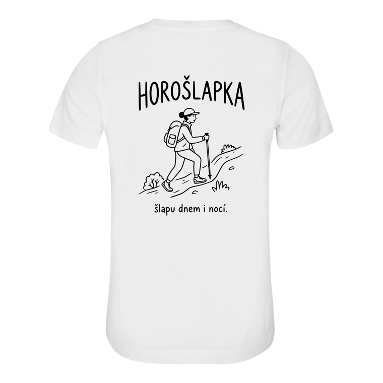 Dámské tričko HOROŠLAPKA bílé, potisk na zádech