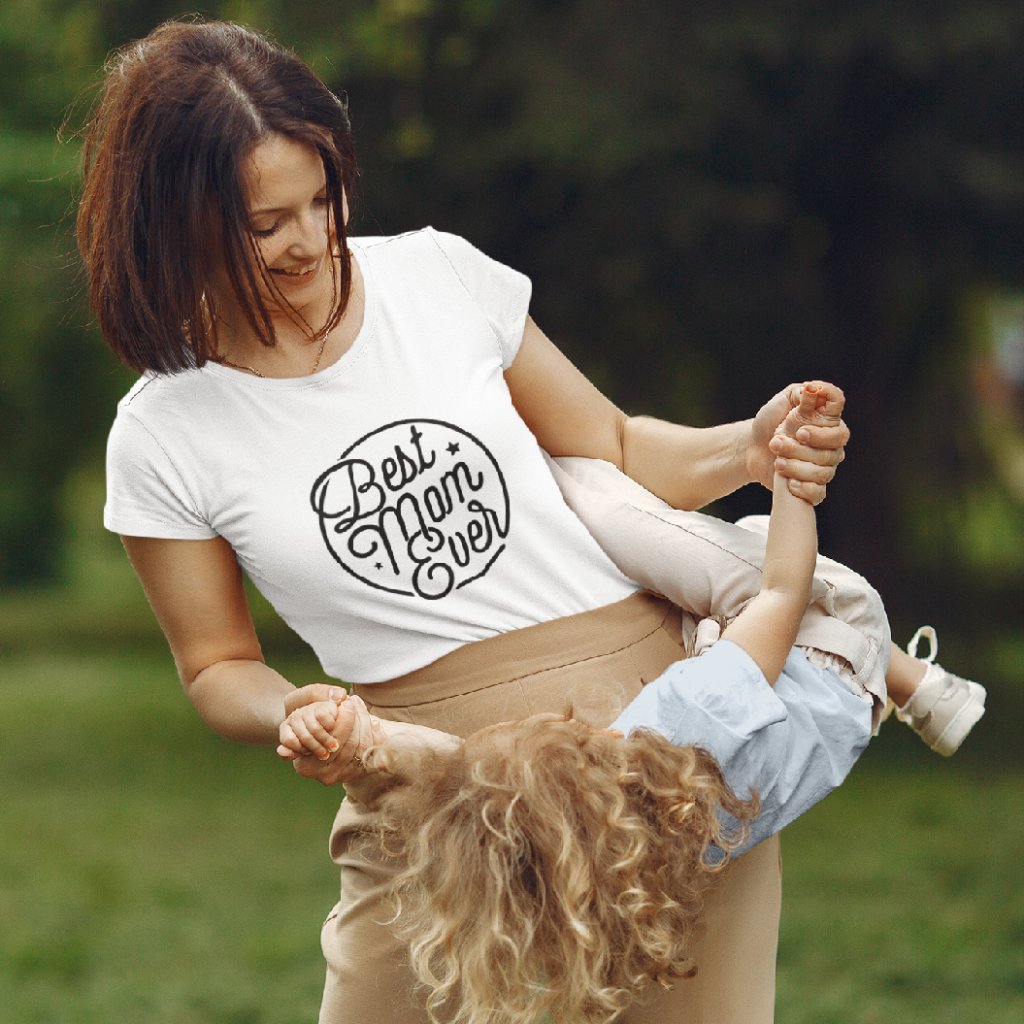t shirt mockup of a mother playing with her daughter 41249 r el2