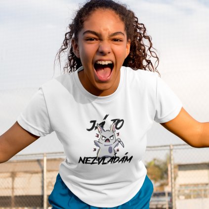 jersey mockup of a teenage girl celebrating at a soccer field 33566