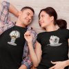 t shirt mockup featuring a lovely couple smiling and lying on the floor m9142 r el2