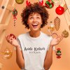 round neck tee mockup of a happy woman under christmas bulbs m3468 r el2