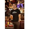 bella canvas tee mockup of a smiling bearded man holding a beer glass in a bar m38082