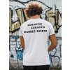 back view t shirt mockup of a man in front of a wall with graffiti m520