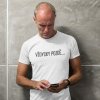 t shirt mockup of a senior man using his smartphone m3303 r el2