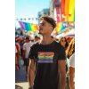 t shirt mockup featuring an ai created man in an lgbt themed march m39364