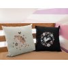 two pillows mockup standing on a corner of a girly room a14924 2