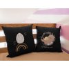 two pillows mockup standing on a corner of a girly room a14924