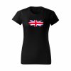 Dámské tričko Vlajka Velké Británie (Barva Černá, Velikost XXL)