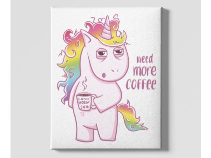 Dekorační obrázek na plátně Unicorn coffee top