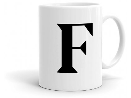 Keramický hrneček s písmenem F