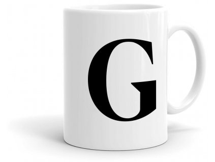 Keramický hrneček s písmenem G
