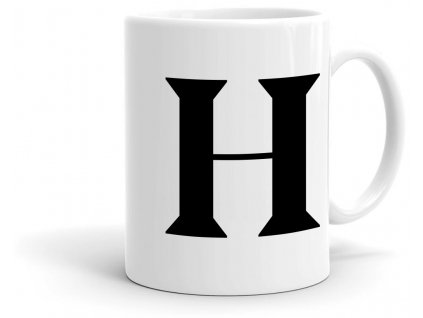Keramický hrneček s písmenem H